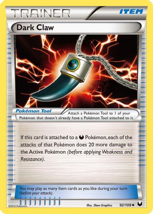 Dark Claw (92/108) [BW: Dark Explorers] Pokemon Single Pokémon