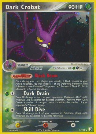 Dark Crobat (3/109) Holofoil [EX: Team Rocket Returns] Pokemon Single Pokémon
