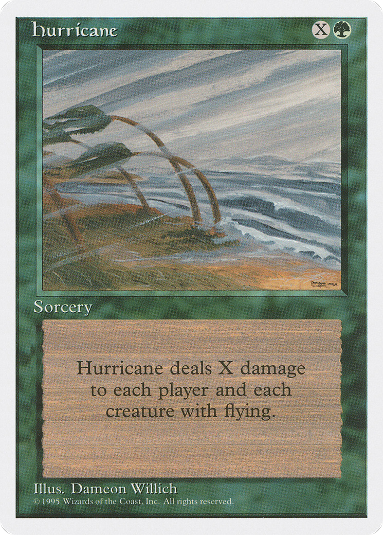 Hurricane (4ED-135) [Fourth Edition] MTG Single Wizards of the Coast