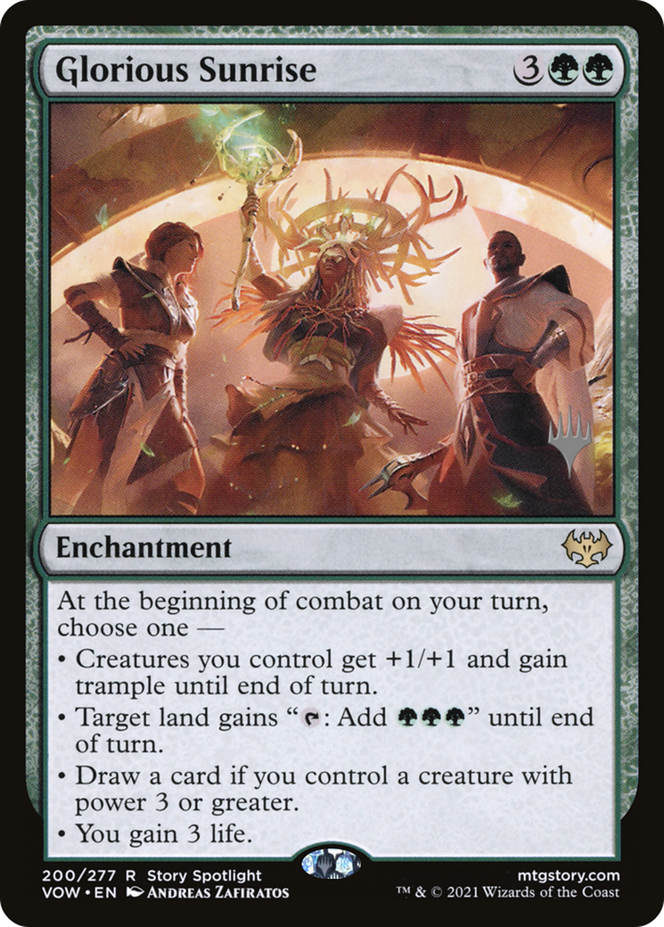 Glorious Sunrise (PPDMU-200P) [Innistrad: Crimson Vow Promos] MTG Single Wizards of the Coast