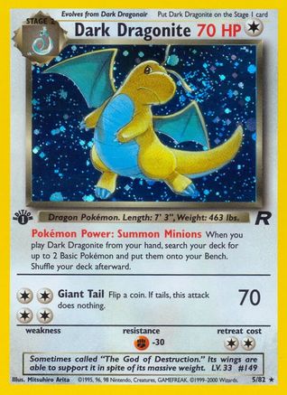 Dark Dragonite (5/82) 1st Edition Holofoil [Vintage: Team Rocket] Pokemon Single Pokémon