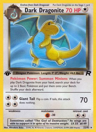 Dark Dragonite (22/82) 1st Edition [Vintage: Team Rocket] Pokemon Single Pokémon