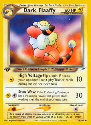 Dark Flaaffy (34/105) 1st Edition [Vintage: Neo Destiny] Pokemon Single Pokémon