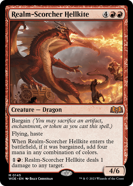 Realm-Scorcher Hellkite (WOE-145) [Wilds of Eldraine] MTG Single Wizards of the Coast