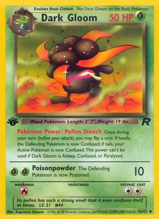 Dark Gloom (36/82) 1st Edition [Vintage: Team Rocket] Pokemon Single Pokémon