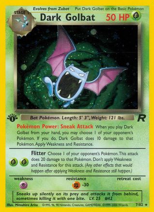 Dark Golbat (7/82) 1st Edition Holofoil [Vintage: Team Rocket] Pokemon Single Pokémon