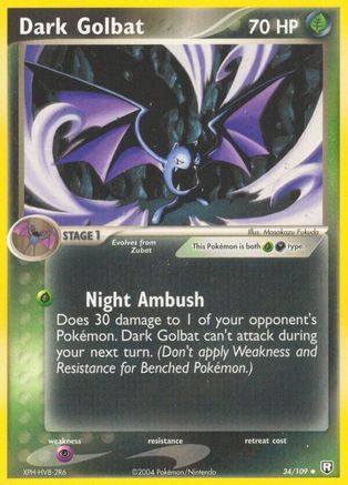 Dark Golbat (34/109) Reverse Holofoil [EX: Team Rocket Returns] Pokemon Single Pokémon