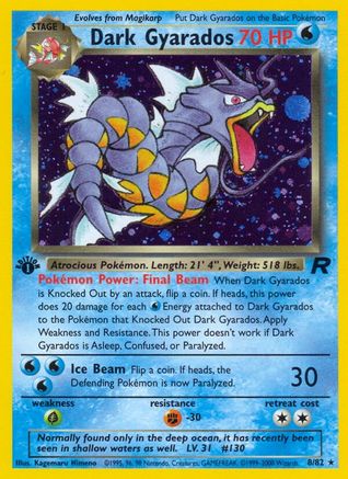 Dark Gyarados (8/82) 1st Edition Holofoil [Vintage: Team Rocket] Pokemon Single Pokémon