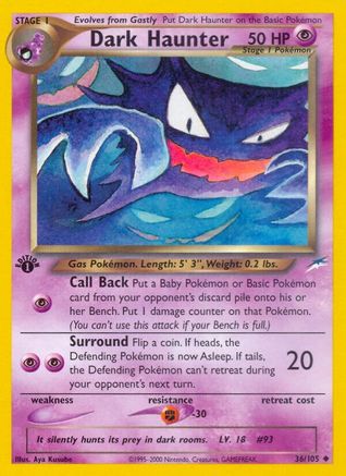 Dark Haunter (36/105) 1st Edition [Vintage: Neo Destiny] Pokemon Single Pokémon