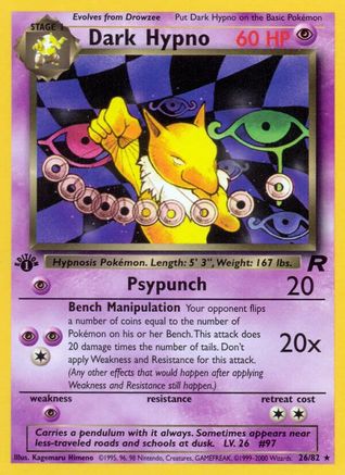 Dark Hypno (26/82) 1st Edition [Vintage: Team Rocket] Pokemon Single Pokémon