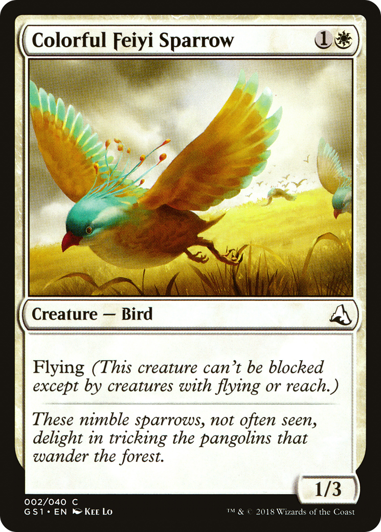 Colorful Feiyi Sparrow (GS1-002) [Misc] Global Series Jiang Yanggu & Mu Yanling MTG Single Wizards of the Coast