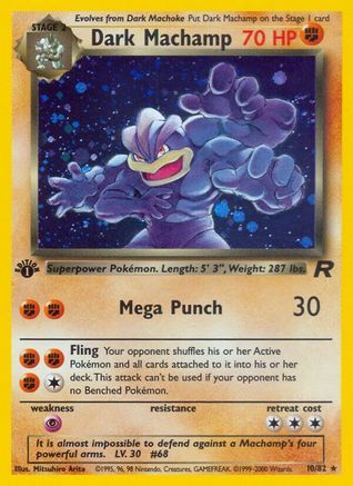 Dark Machamp (10/82) 1st Edition Holofoil [Vintage: Team Rocket] Pokemon Single Pokémon