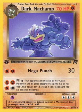 Dark Machamp (27/82) 1st Edition [Vintage: Team Rocket] Pokemon Single Pokémon