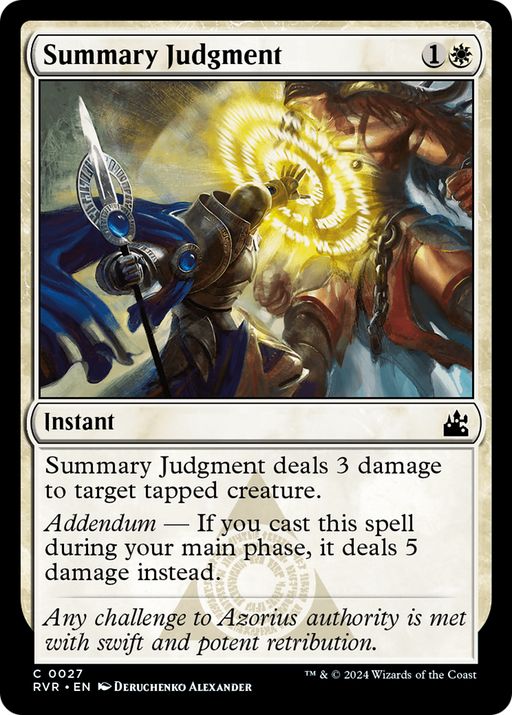 Summary Judgment (RVR-027) [Ravnica Remastered] Foil MTG Single Wizards of the Coast