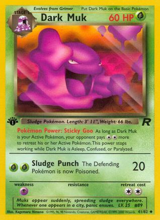 Dark Muk (41/82) 1st Edition [Vintage: Team Rocket] Pokemon Single Pokémon