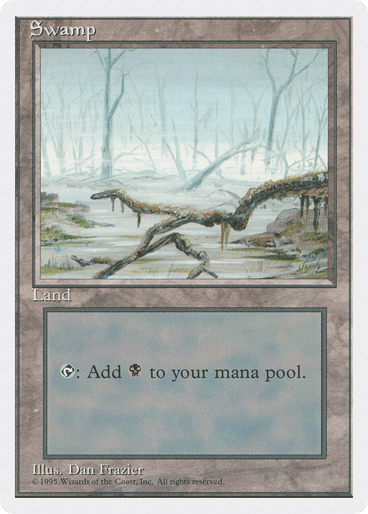 Swamp (4ED-370) [Fourth Edition] MTG Single Wizards of the Coast