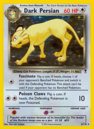 Dark Persian (/110) Reverse Holofoil [Vintage: Legendary Collection] Pokemon Single Pokémon