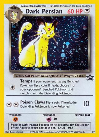 Dark Persian 17/53 Holofoil [Promos: WoTC Promo] Pokemon Single Pokémon