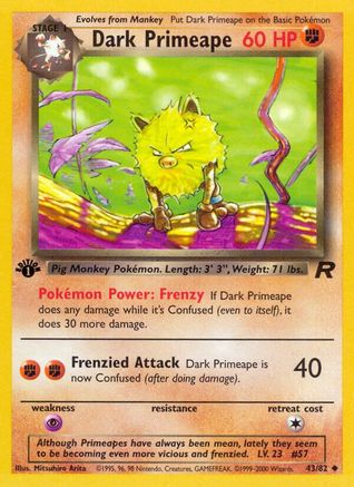Dark Primeape (43/82) 1st Edition [Vintage: Team Rocket] Pokemon Single Pokémon