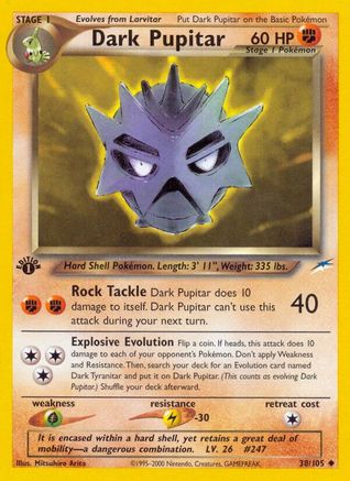 Dark Pupitar (/105) 1st Edition [Vintage: Neo Destiny] Pokemon Single Pokémon
