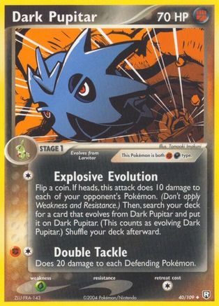 Dark Pupitar - 040/109 (40/109) Reverse Holofoil [EX: Team Rocket Returns] Pokemon Single Pokémon