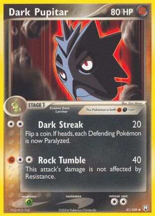 Dark Pupitar - 041/109 (41/109) Reverse Holofoil [EX: Team Rocket Returns] Pokemon Single Pokémon