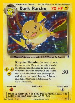Dark Raichu (/110) Reverse Holofoil [Vintage: Legendary Collection] Pokemon Single Pokémon
