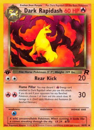 Dark Rapidash (44/82) 1st Edition [Vintage: Team Rocket] Pokemon Single Pokémon
