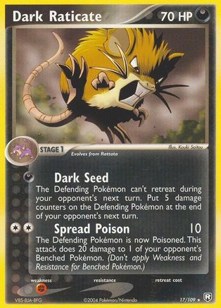 Dark Raticate (17/109) Reverse Holofoil [EX: Team Rocket Returns] Pokemon Single Pokémon