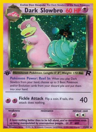 Dark Slowbro (12/82) 1st Edition Holofoil [Vintage: Team Rocket] Pokemon Single Pokémon