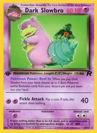 Dark Slowbro (29/82) 1st Edition [Vintage: Team Rocket] Pokemon Single Pokémon