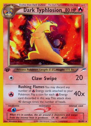Dark Typhlosion (10/105) 1st Edition Holofoil [Vintage: Neo Destiny] Pokemon Single Pokémon