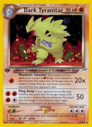 Dark Tyranitar (/105) 1st Edition Holofoil [Vintage: Neo Destiny] Pokemon Single Pokémon