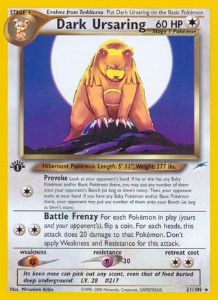 Dark Ursaring (/105) 1st Edition [Vintage: Neo Destiny] Pokemon Single Pokémon