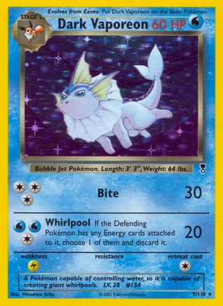 Dark Vaporeon (/110) Reverse Holofoil [Vintage: Legendary Collection] Pokemon Single Pokémon