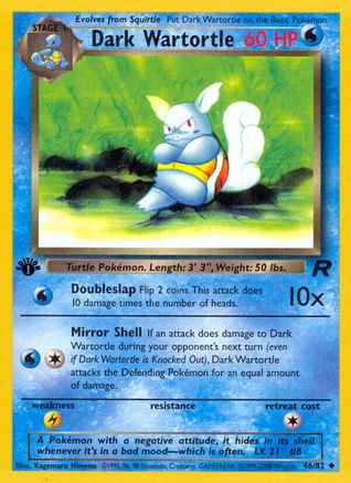 Dark Wartortle (46/82) 1st Edition [Vintage: Team Rocket] Pokemon Single Pokémon