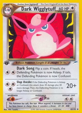 Dark Wigglytuff (40/105) 1st Edition [Vintage: Neo Destiny] Pokemon Single Pokémon