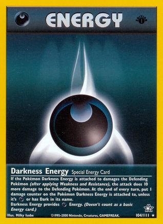 Darkness Energy (104/111) 1st Edition [Vintage: Neo Genesis] Pokemon Single Pokémon
