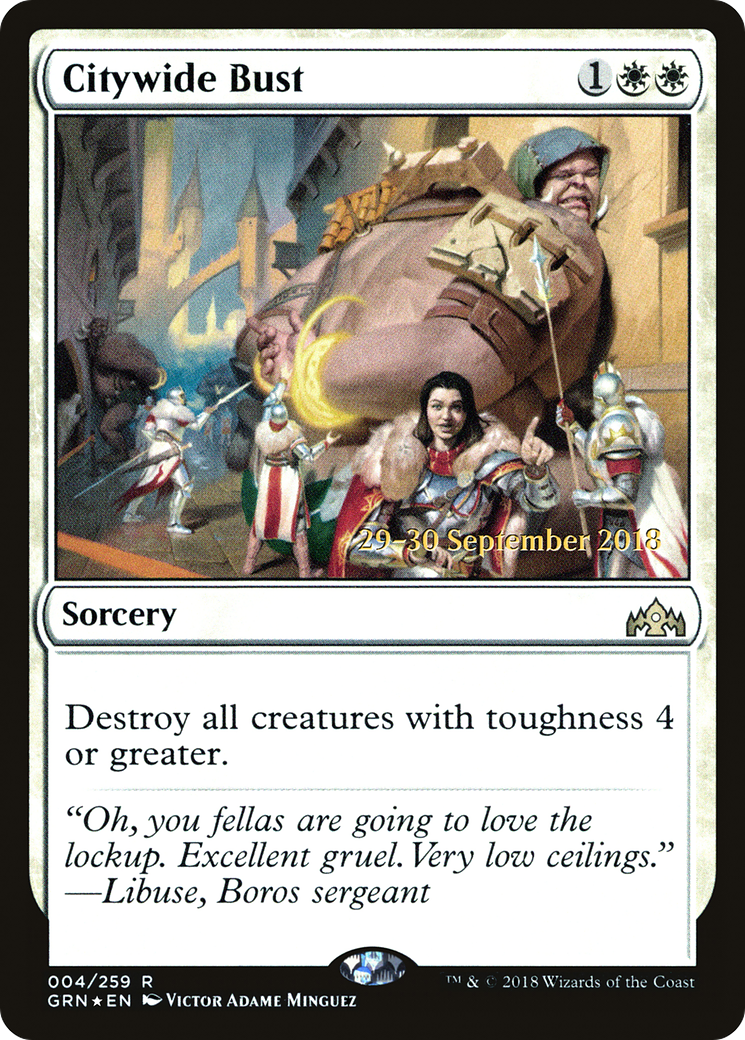 Citywide Bust (PRE-004) [Guilds of Ravnica Promos] Foil MTG Single Wizards of the Coast
