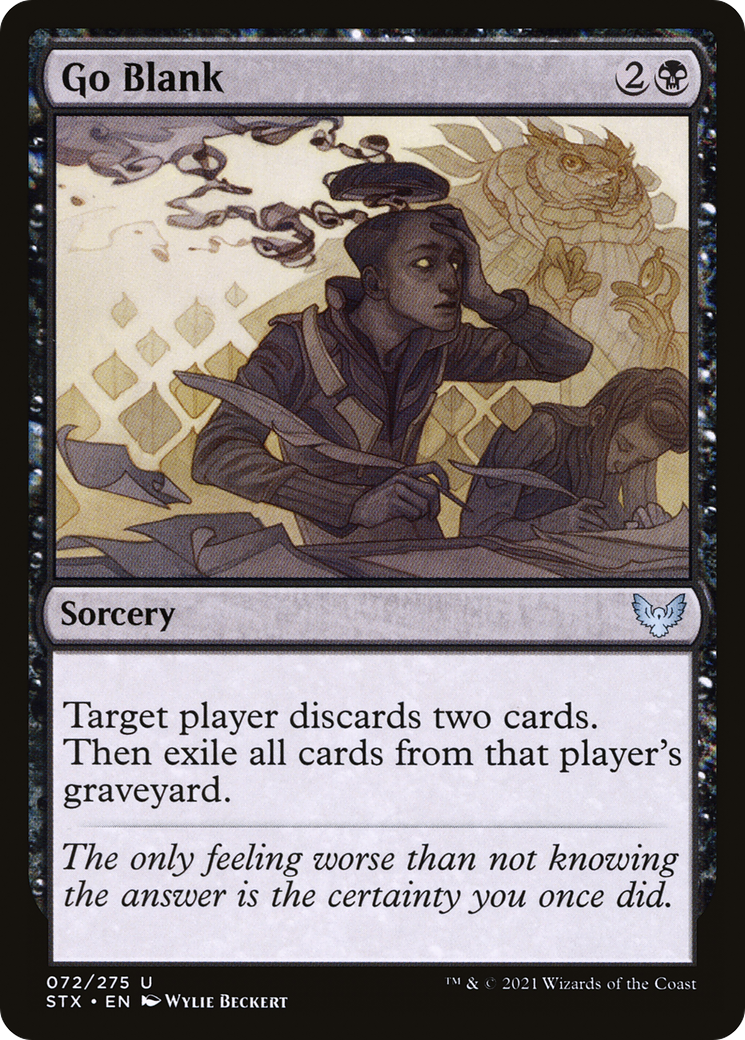 Go Blank (STX-072) [Strixhaven: School of Mages] Foil MTG Single Wizards of the Coast