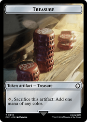 Treasure (0018) // Energy Reserve Double-Sided Token [Tokens] Fallout Tokens MTG Single Magic: The Gathering