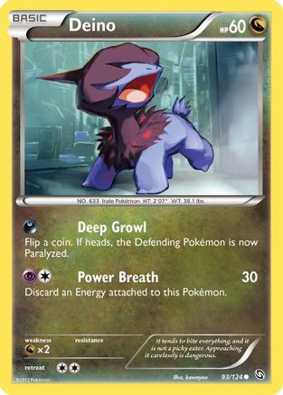 Deino (93) (/124) [BW: Dragons Exalted] Pokemon Single Pokémon