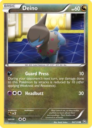 Deino (94) (/124) Reverse Holofoil [BW: Dragons Exalted] Pokemon Single Pokémon