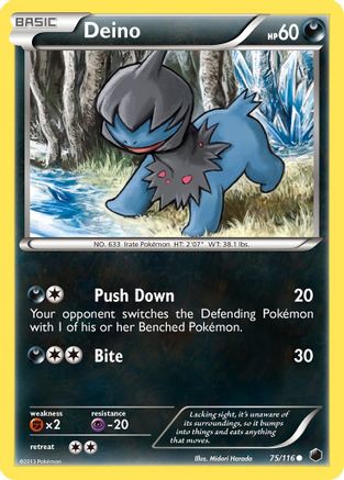 Deino (75) (/116) [BW: Plasma Freeze] Pokemon Single Pokémon