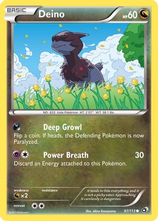Deino (/113) [BW: Legendary Treasures] Pokemon Single Pokémon