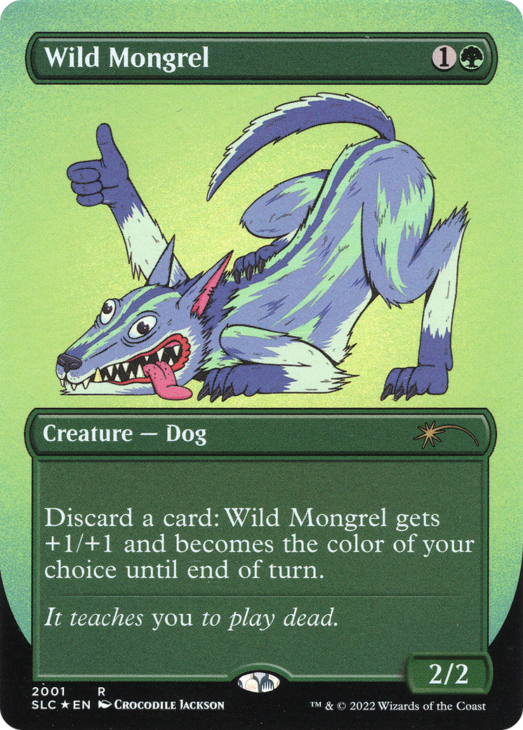 Wild Mongrel (SLC-2001) [Secret Lair] Countdown Kit (Borderless) Foil MTG Single Wizards of the Coast