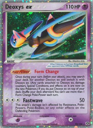 Deoxys ex (Speed Forme) (/106) Holofoil [EX: Emerald] Pokemon Single Pokémon