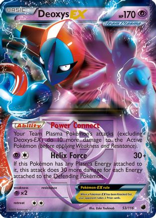 Deoxys EX (Team Plasma) (/116) Holofoil [BW: Plasma Freeze] Pokemon Single Pokémon