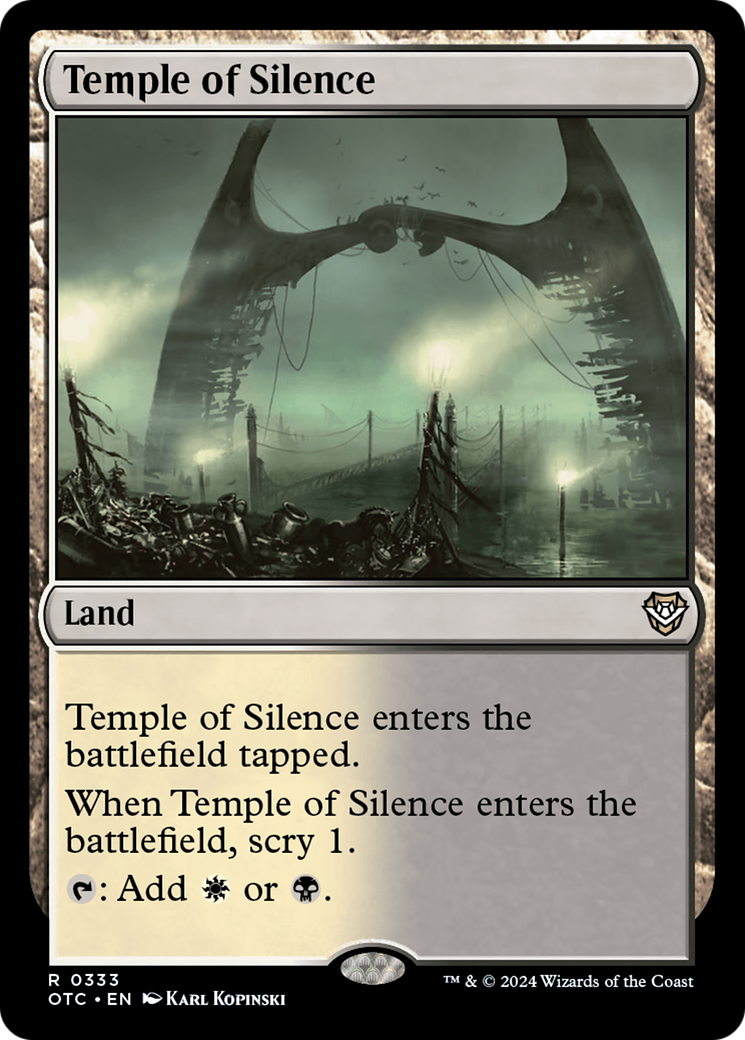 Temple of Silence (OTC-333) [Outlaws of Thunder Junction Commander] MTG Single Wizards of the Coast