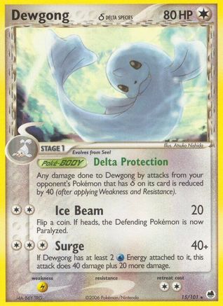 Dewgong (Delta Species) (/101) Reverse Holofoil [EX: Dragon Frontiers] Pokemon Single Pokémon